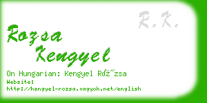 rozsa kengyel business card